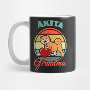 Akita Inu Grandma Dog puppy Lover Cute Mothers Day Mug